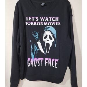 Ghost face black sweatshirt women's size Large
